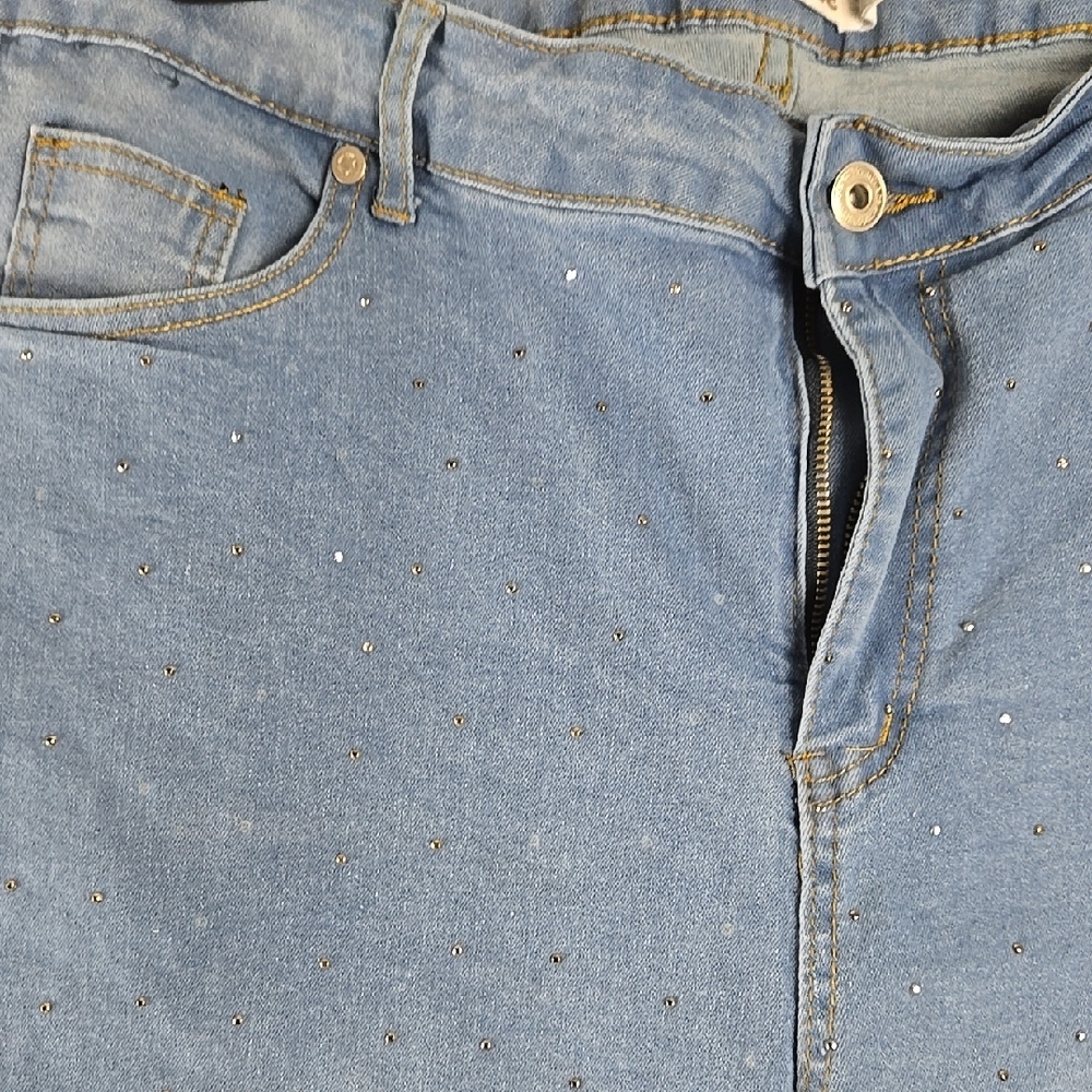 Stylish Blue Flare Wide‎ Leg Jeans - Picture 4 of 14